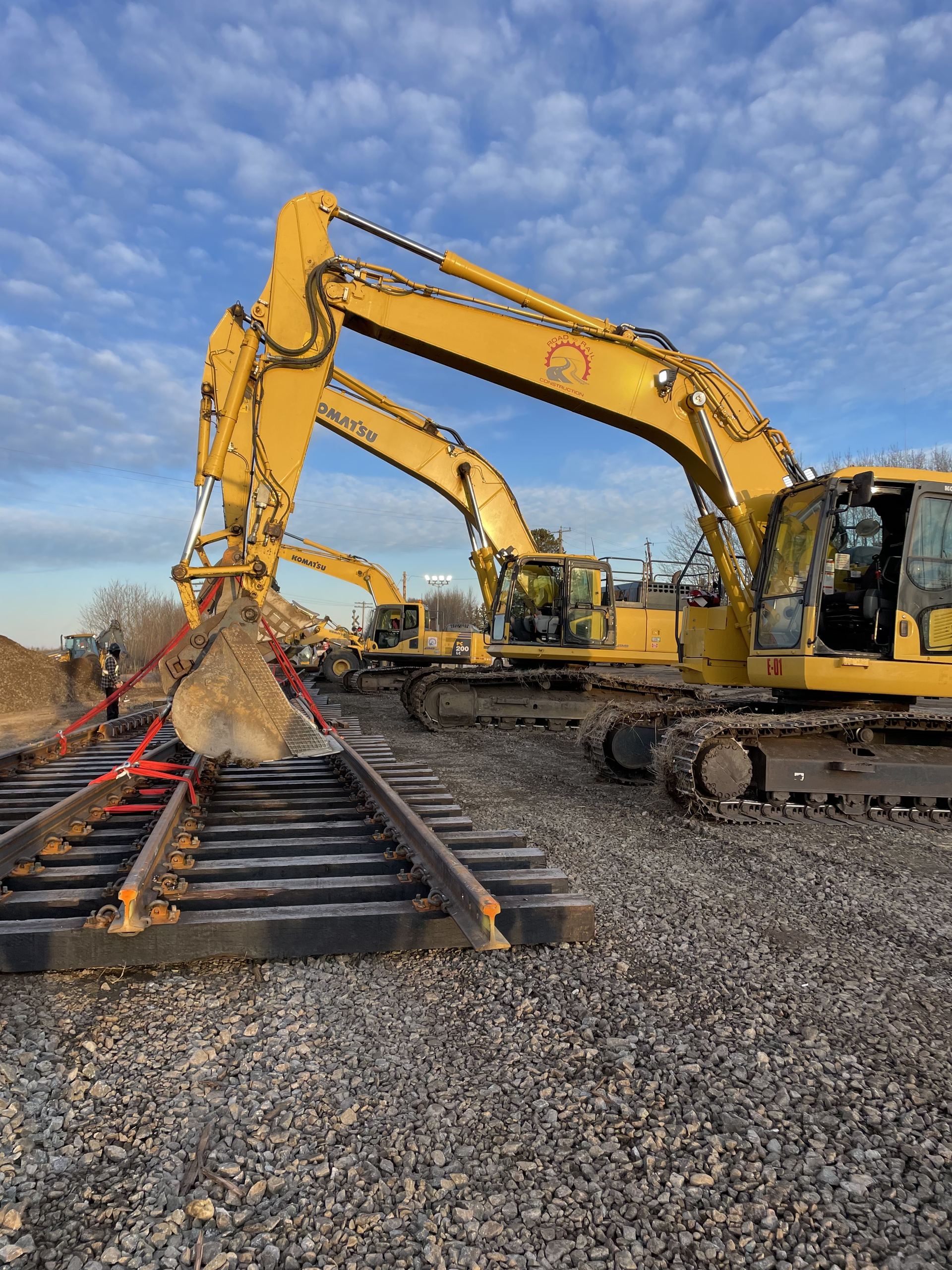 Rail panel track construction in Alberta