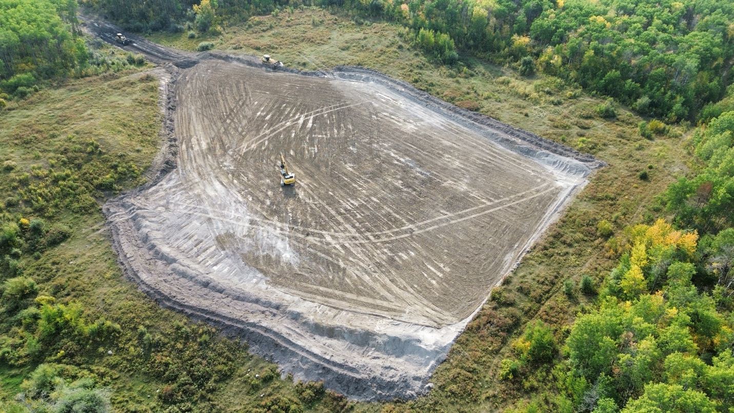 Stripped and contoured lease site ready for topsoil reclamation