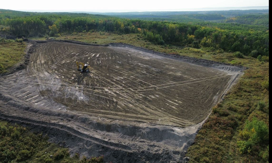 Restored lease site ready for re-vegetation
